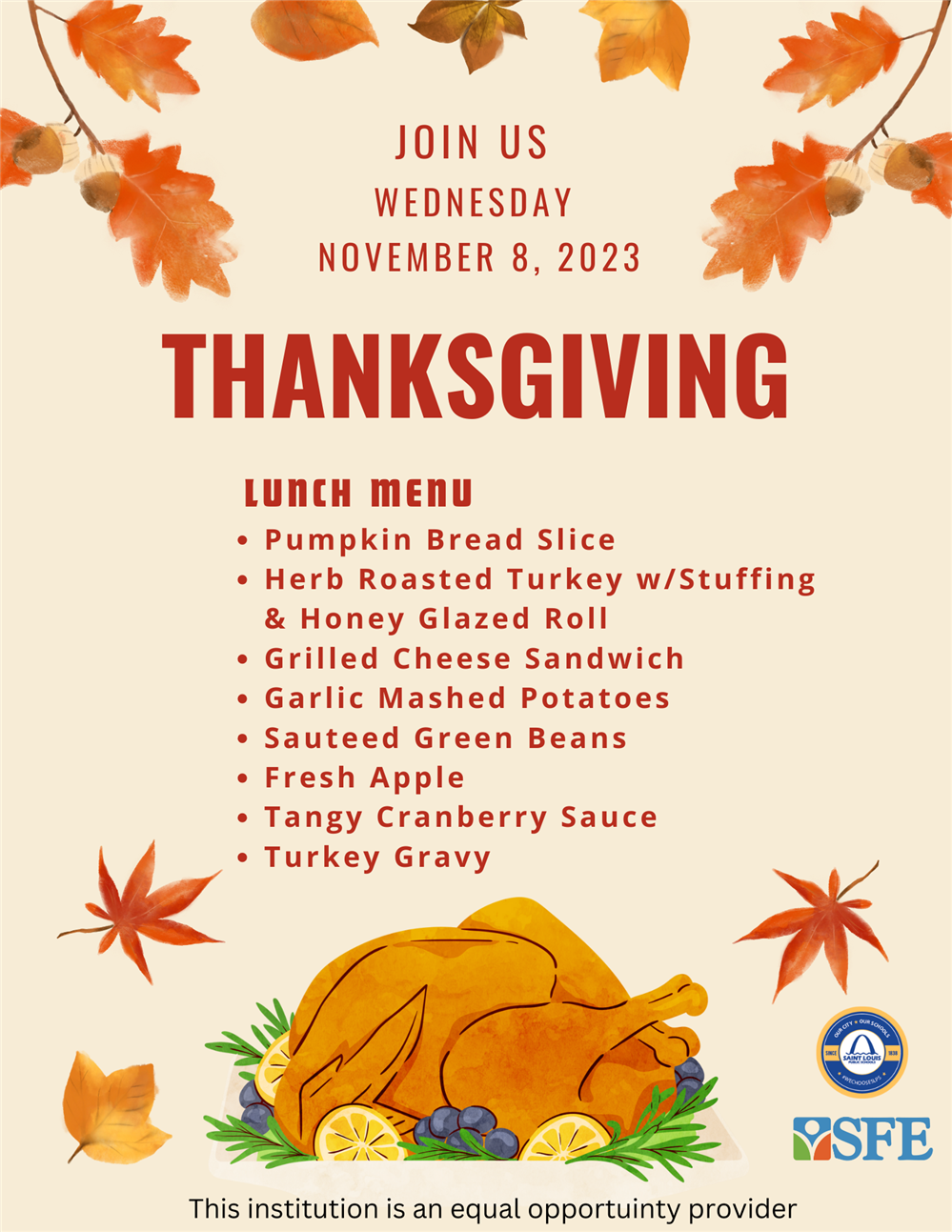 2023 Thanksgiving Meal 2023 Thanksgiving Meal